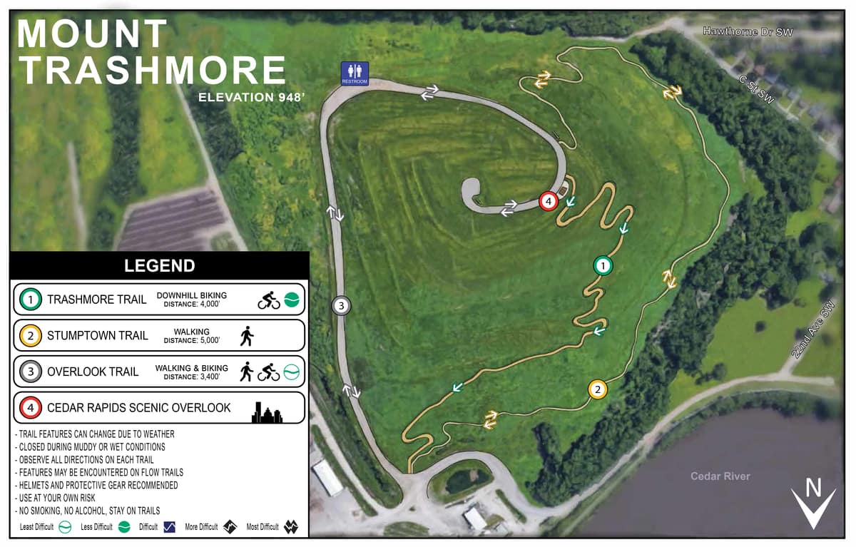 Mount Trashmore trail map